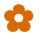 small orange flower graphic